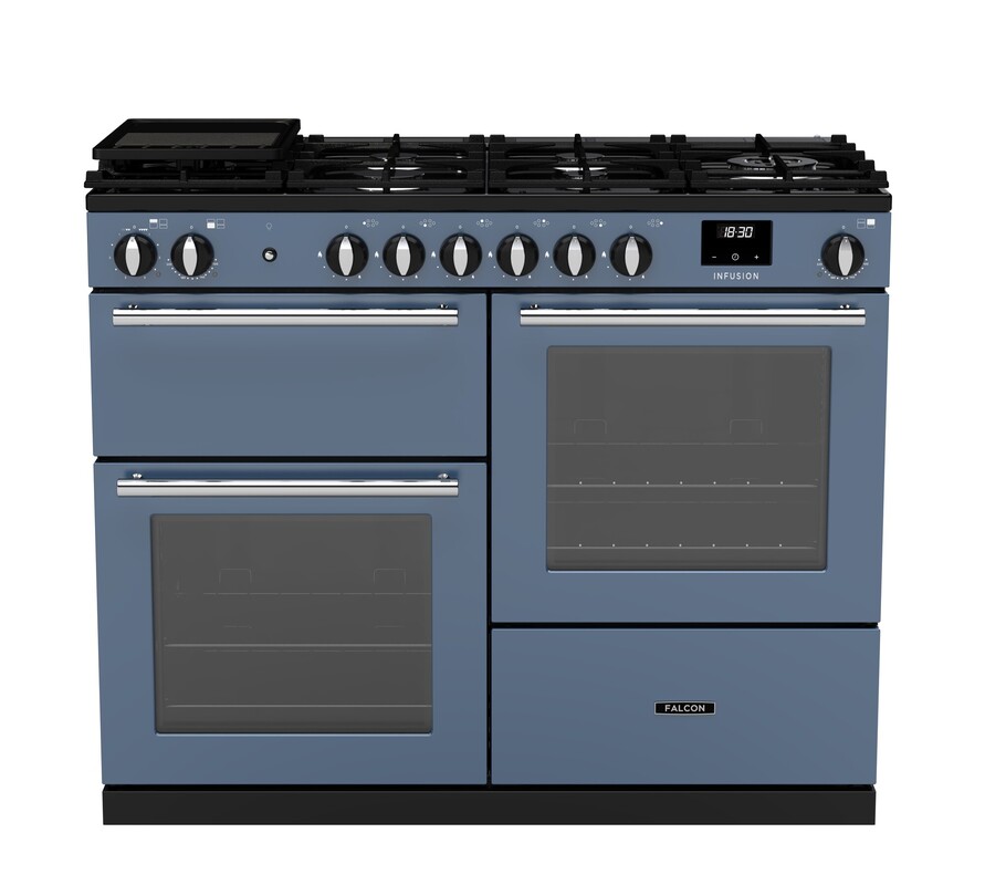 Blauer Falcon Range Cooker mit 6 Brennern und Doppelofen