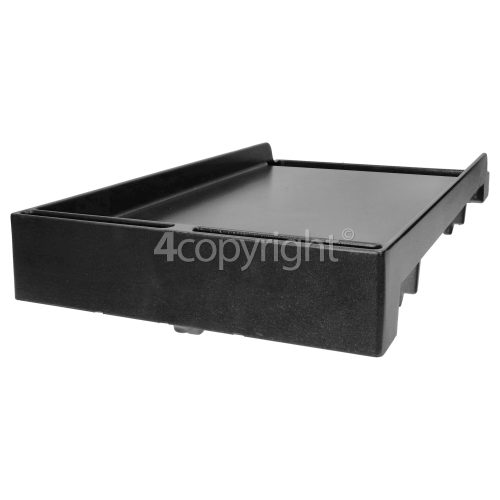 Schwarzer Kaffeesatzbehälter als Ersatzteil für Kaffeemaschinen, rechteckige Form