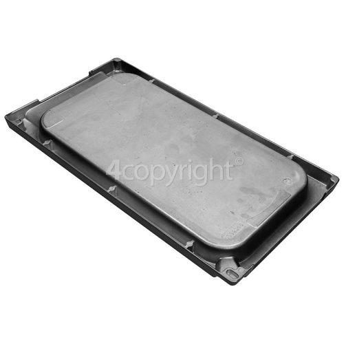 Rechteckige Metall-Abdeckung als Ersatzteil für Backöfen, silberfarben